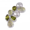 Peridot Pendant Prehnite Pendant 925 Silver Pendant Cluster Pendant
