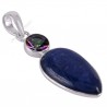 Sterling Silver Handcrafted Kyanite Mystic Quartz Pendant