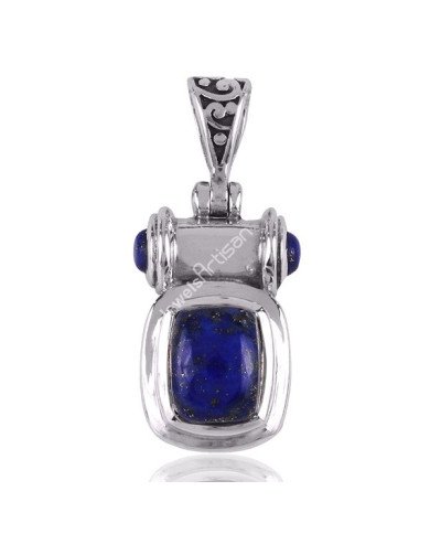 Lapis Lazuli Pendant 925 Silver Pendant Genuine Gemstone Pendant