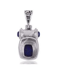 Lapis Lazuli Pendant 925 Silver Pendant Genuine Gemstone Pendant