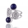 Lapis Lazuli Designer Handcrafted Gemstone Silver Statement Ring