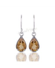 Citrine Earrings Handcrafted Earrings 925 Sterling Silver Earrings