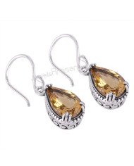 Citrine Earrings Handcrafted Earrings 925 Sterling Silver Earrings