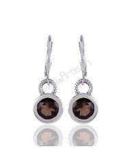 Smoky Quartz Earrings Drop Earrings 925 Sterling Silver Earrings