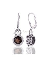 Smoky Quartz Earrings Drop Earrings 925 Sterling Silver Earrings