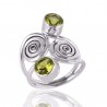 Peridot Gemstone Handmade Designer Silver Statement Ring