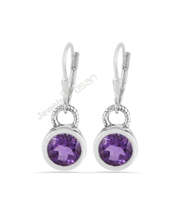 Amethyst Earrings Drop Earrings 925 Sterling Silver Earrings