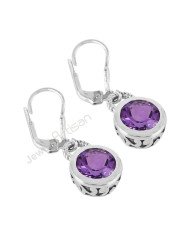Amethyst Earrings Drop Earrings 925 Sterling Silver Earrings
