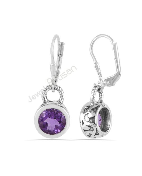 Amethyst Earrings Drop Earrings 925 Sterling Silver Earrings