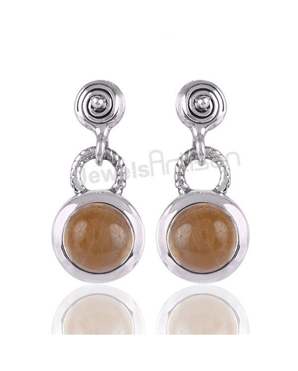 Citrine Earrings Dangle Drop Earrings 925 Sterling Silver Earrings