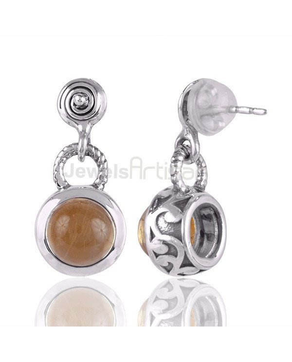Citrine Earrings Dangle Drop Earrings 925 Sterling Silver Earrings