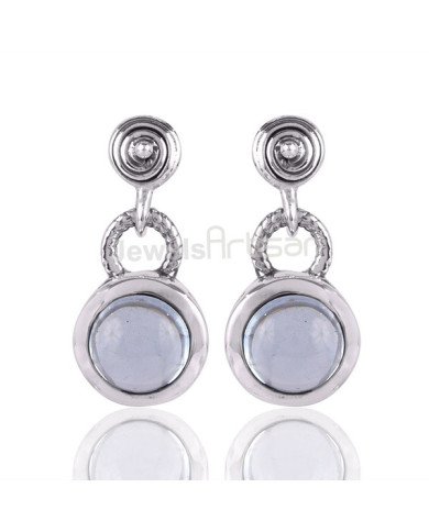 Sky Blue Topaz Earrings Drop Earrings 925 Sterling Silver Earrings