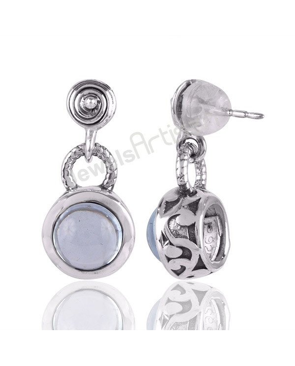 Sky Blue Topaz Earrings Drop Earrings 925 Sterling Silver Earrings