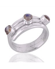 Rainbow Moonstone Gemstone Silver 925 Sterling Silver Ring