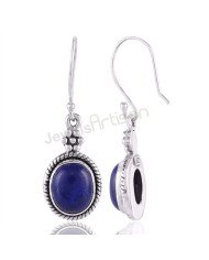 Natural Gemstone Earring Lapis Lazuli Earring Sterling Silver Earring