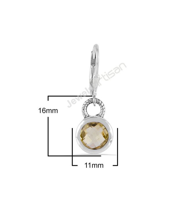 Lemon Quartz Earrings Dangle Drop Earrings 925 Sterling Silver Earrings