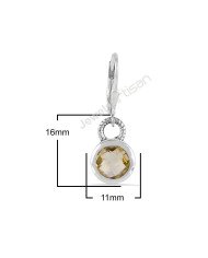 Lemon Quartz Earrings Dangle Drop Earrings 925 Sterling Silver Earrings