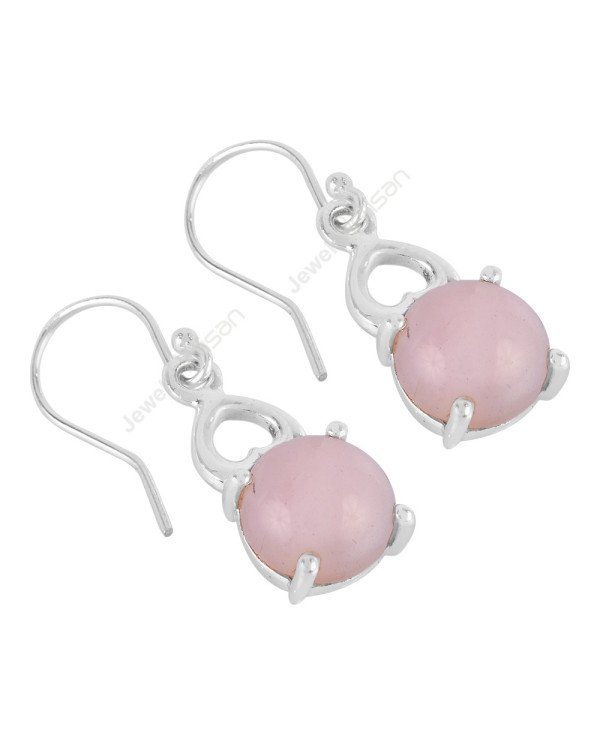 Pink Opal Earrings 925 Silver Earrings Dangle Drop Earrings