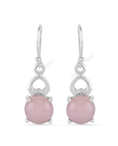 Pink Opal Earrings 925 Silver Earrings Dangle Drop Earrings