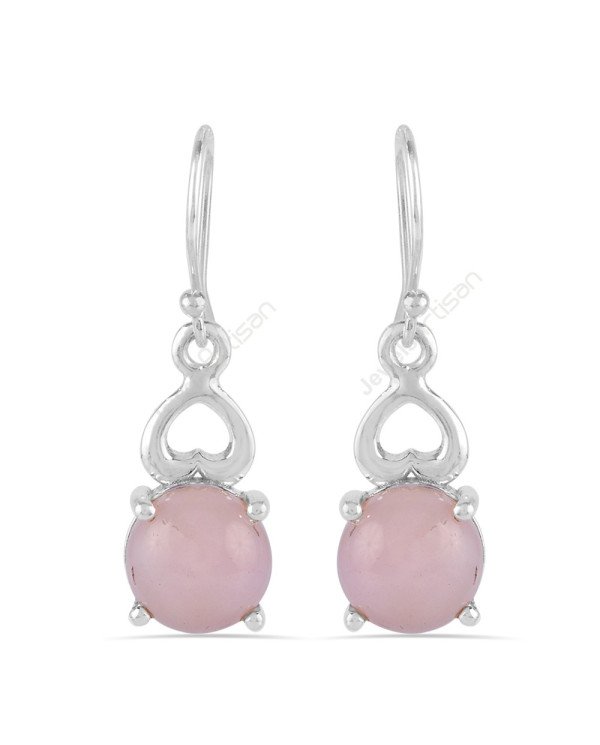 Pink Opal Earrings 925 Silver Earrings Dangle Drop Earrings