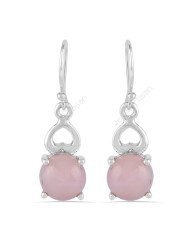 Pink Opal Earrings 925 Silver Earrings Dangle Drop Earrings