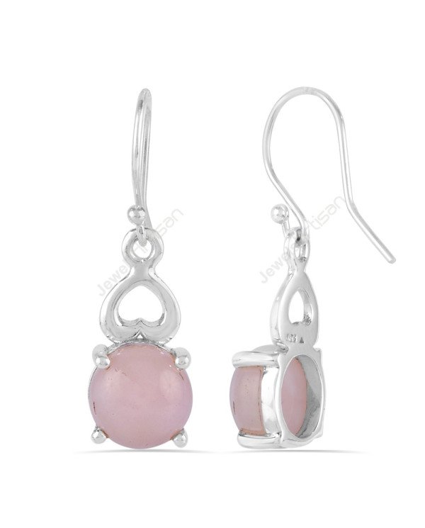 Pink Opal Earrings 925 Silver Earrings Dangle Drop Earrings