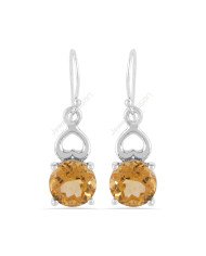 Citrine Earrings 925 Silver Earrings Dangle Drop Earrings