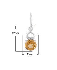 Citrine Earrings 925 Silver Earrings Dangle Drop Earrings