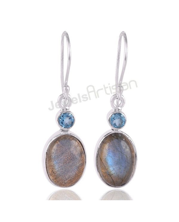 Labradorite Earrings 925 Sterling Silver Earrings Handcrafted Earrings