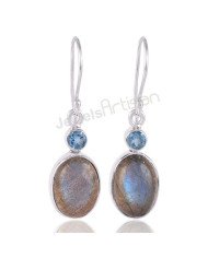 Labradorite Earrings 925 Sterling Silver Earrings Handcrafted Earrings