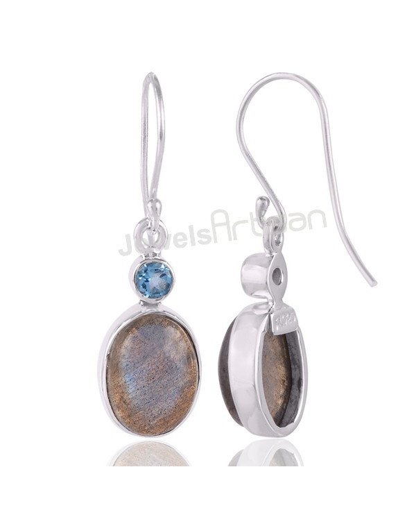 Labradorite Earrings 925 Sterling Silver Earrings Handcrafted Earrings