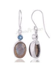 Labradorite Earrings 925 Sterling Silver Earrings Handcrafted Earrings