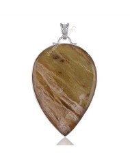 Sterling Silver Green Pietersite Statement Pendant