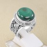 Malachite 925 Sterling Silver Handcrafted Silver Ring
