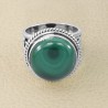 Malachite 925 Sterling Silver Handcrafted Silver Ring