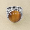 Tiger Eye 925 Sterling Silver Handcrafted Statement Ring
