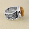 Tiger Eye 925 Sterling Silver Handcrafted Statement Ring