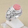 Natural Pruvian Pink Opal 925 Sterling Silver Ring