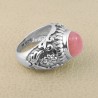 Natural Pruvian Pink Opal 925 Sterling Silver Ring