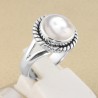 South Sea Pearl Gemstone Ring 925 Sterling Silver Solitaire Ring