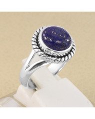 Lapis Lazuli Gemstone 925 Sterling Silver Ring