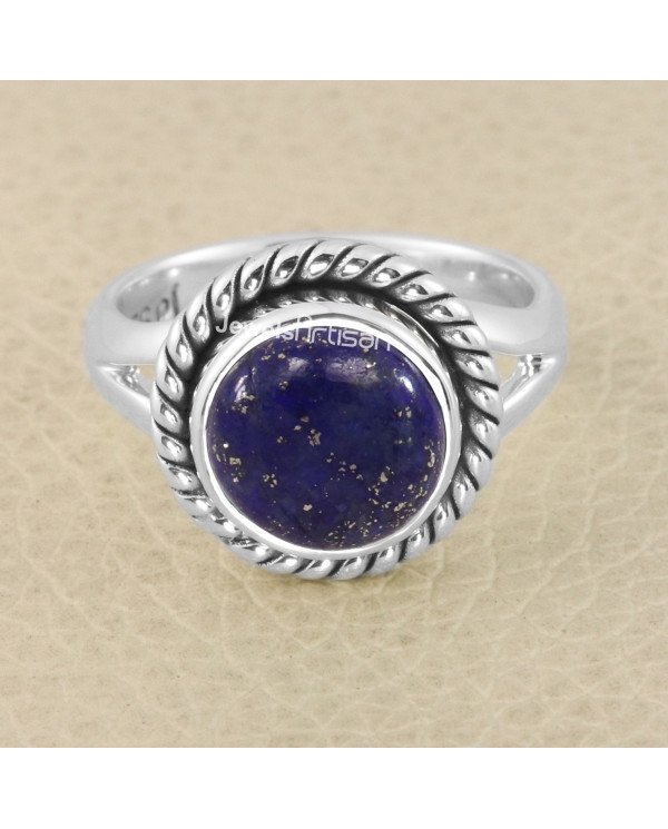Lapis Lazuli Gemstone 925 Sterling Silver Ring