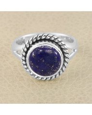 Lapis Lazuli Gemstone 925 Sterling Silver Ring