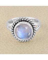 Moonstone 925 Sterling Silver June Birthstone Ring