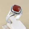 Red Onyx Gemstone Ring 925 Sterling Silver Classic Solitaire Ring
