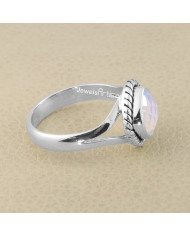 925 Sterling Silver Opal Aura Quartz Ring