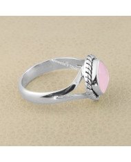 Rose Quartz 925 Sterling Silver Ring Handcrafted Ring