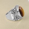 Tiger Eye Ring Gemstone 925 Sterling Silver Ring Statement Ring