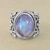 Moonstone 925 Sterling Silver Ring June Birthstone Ring