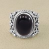 Black Onyx Sterling Silver Ring Genuine Gemstone Ring